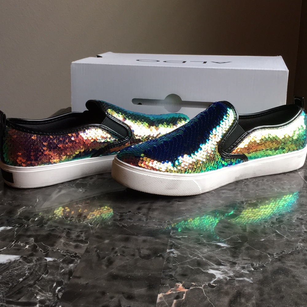 Mermaid iridescent ALDO shoes